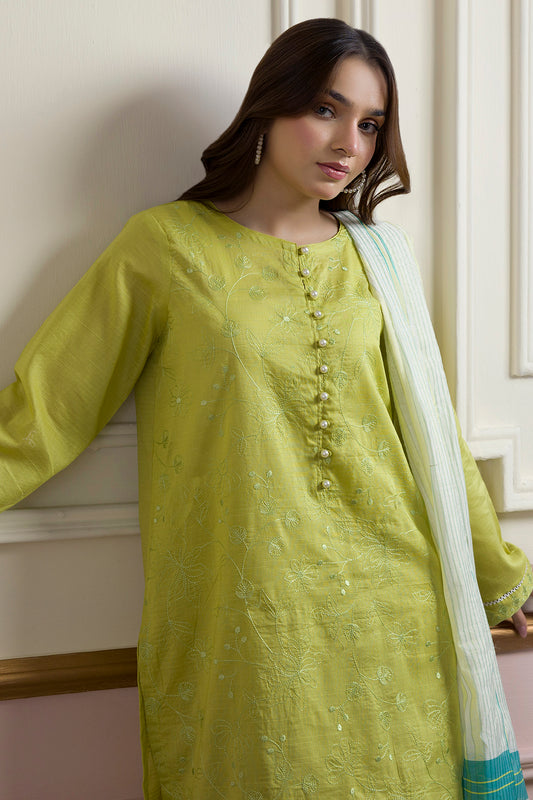 Embroidered Kurta Dupatta Trouser - 1935
