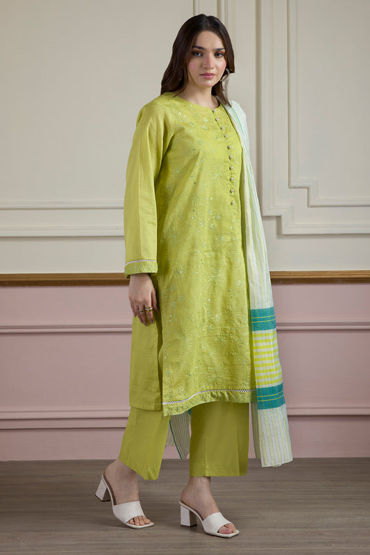Embroidered Kurta Dupatta Trouser - 1935