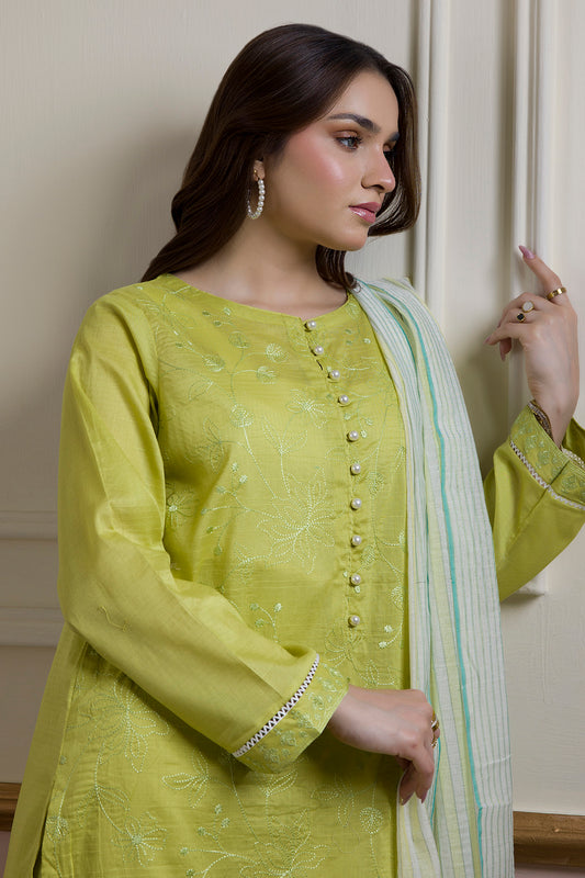 Embroidered Kurta Dupatta Trouser - 1935
