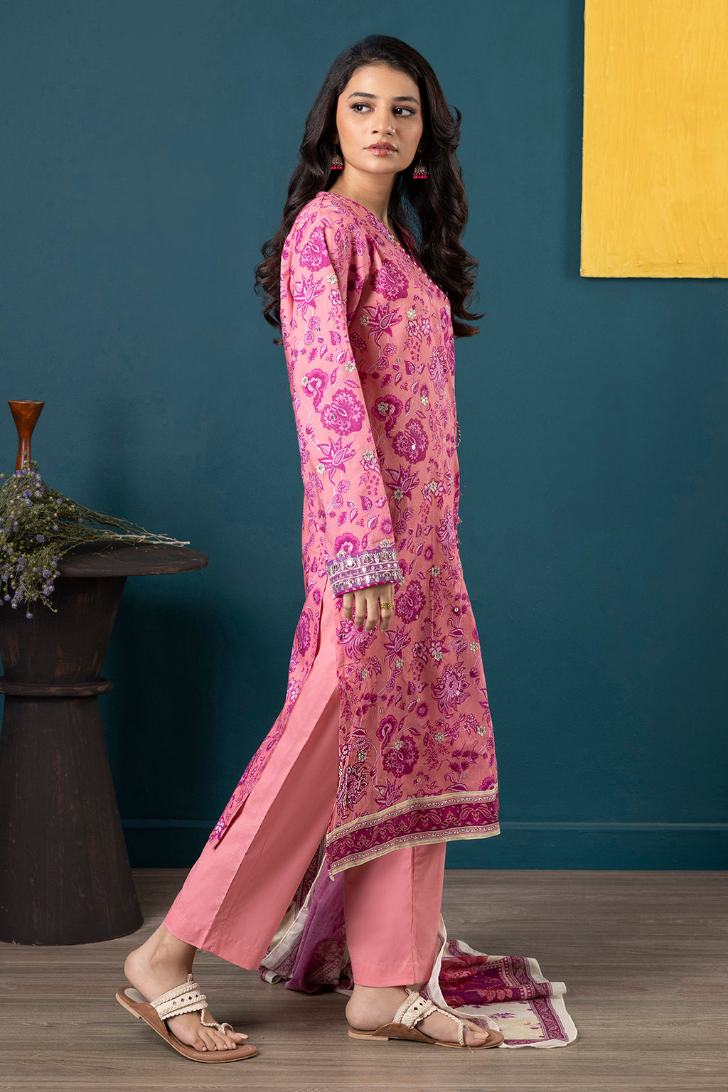 Embroidered Kurta Dupatta Trouser - 1936