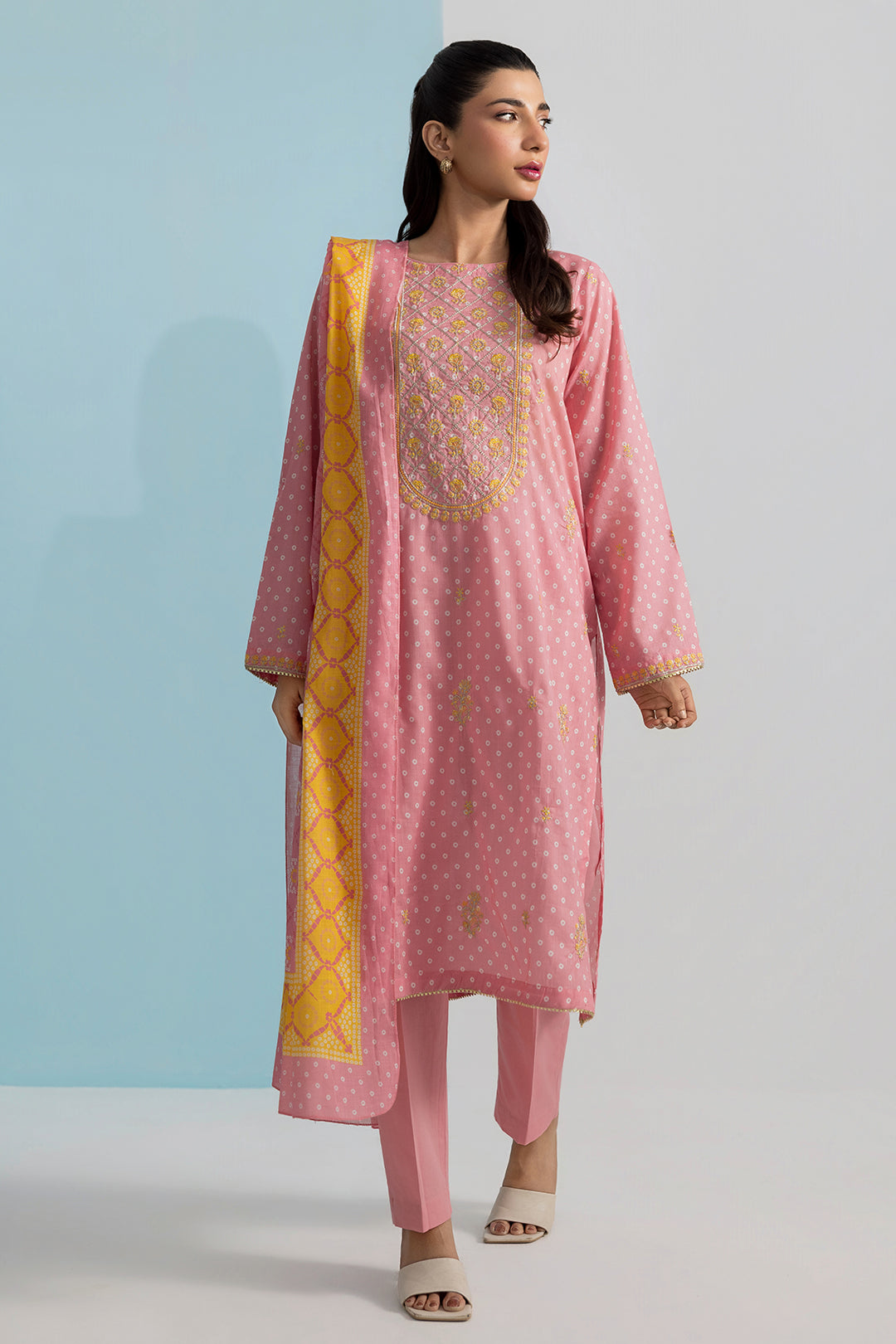Embroidered Kurta Dupatta Trouser - 1937