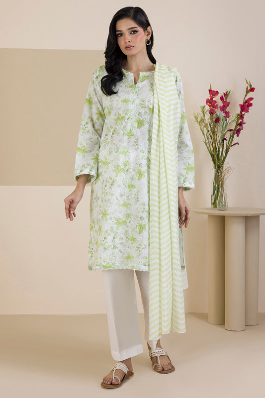 Embroidered Kurta Dupatta Trouser - 1990