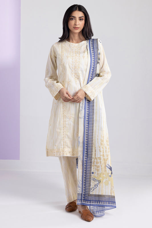 Embroidered Kurta Dupatta Trouser - 2008