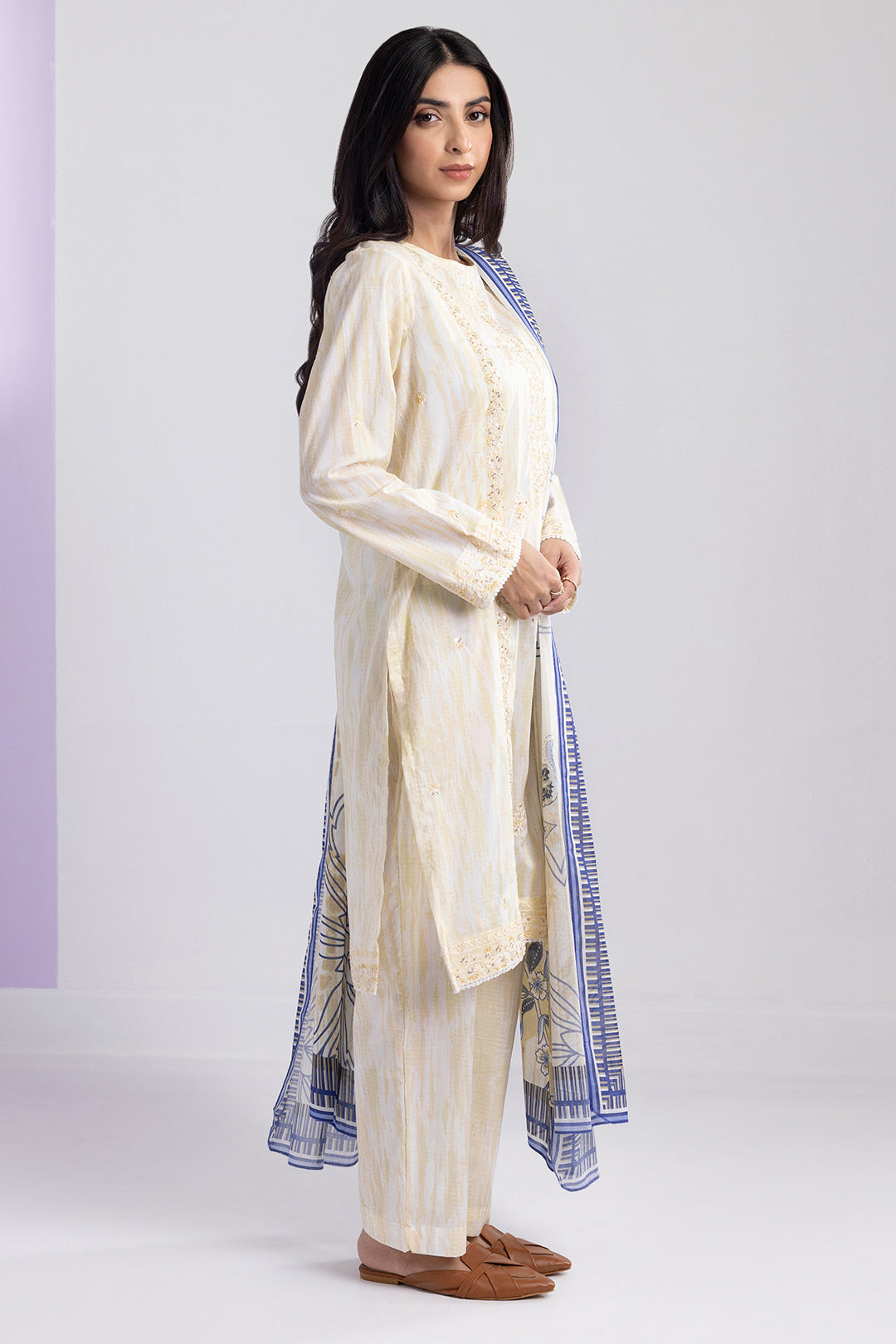 Embroidered Kurta Dupatta Trouser - 2008