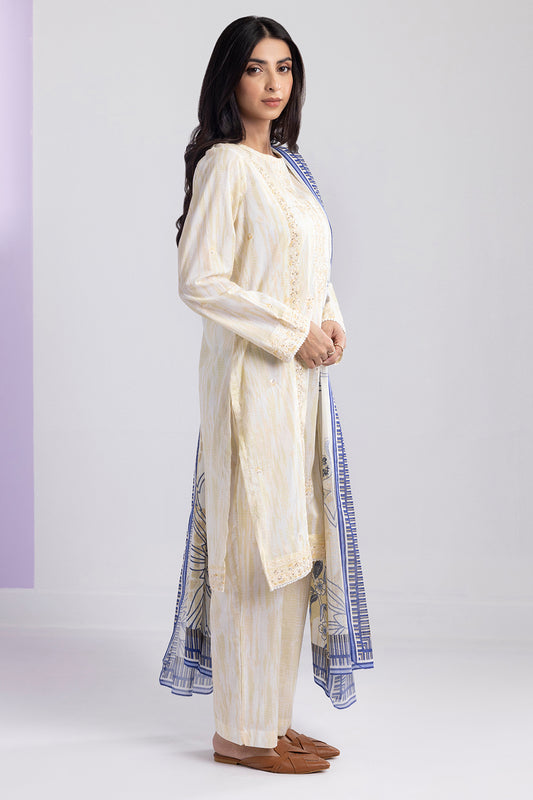 Embroidered Kurta Dupatta Trouser - 2008
