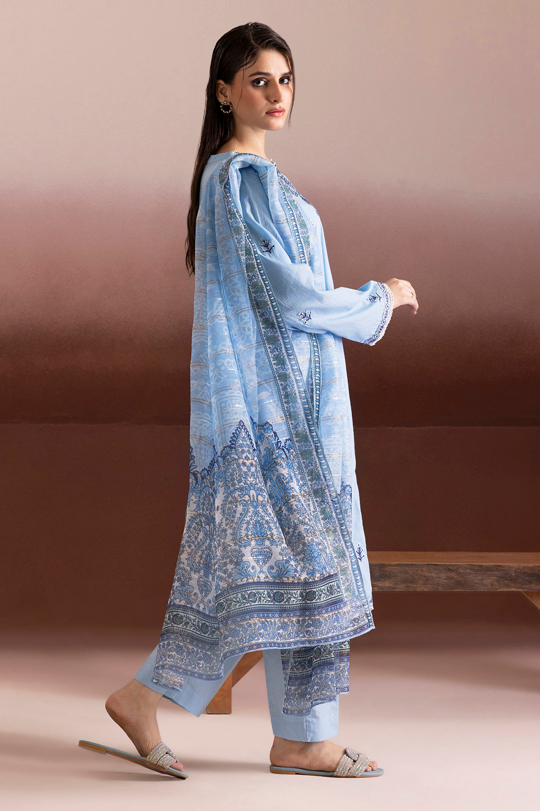 Embroidered Kurta Dupatta Trouser - 2021