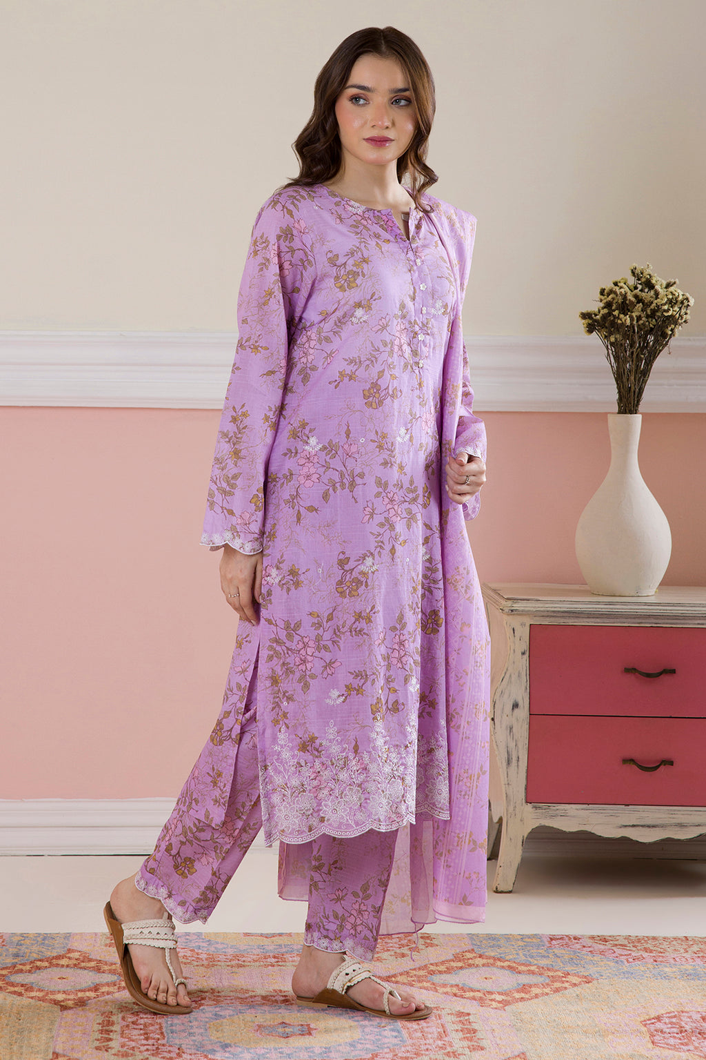 Embroidered Kurta Dupatta Trouser - 2022