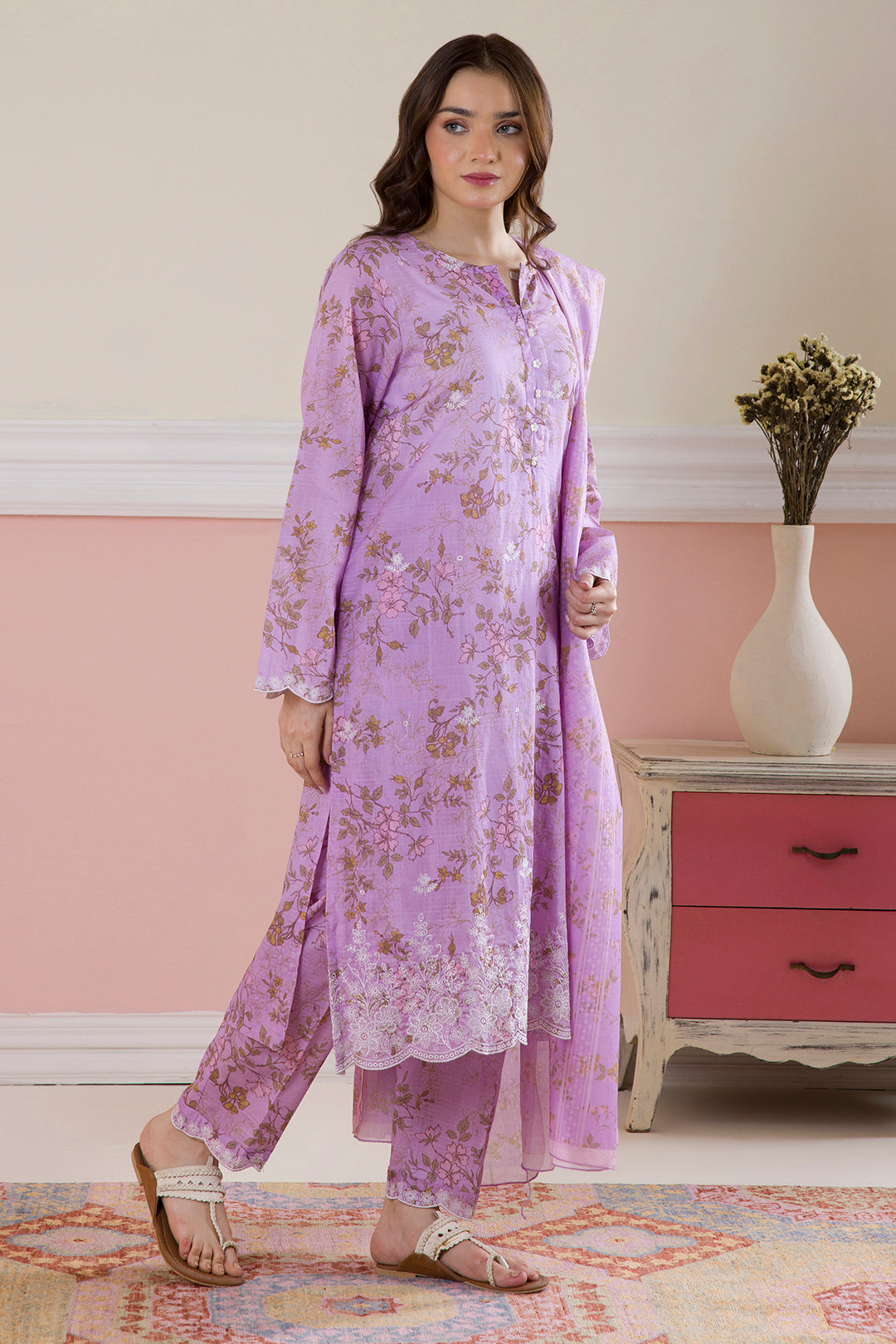 Embroidered Kurta Dupatta Trouser - 2022