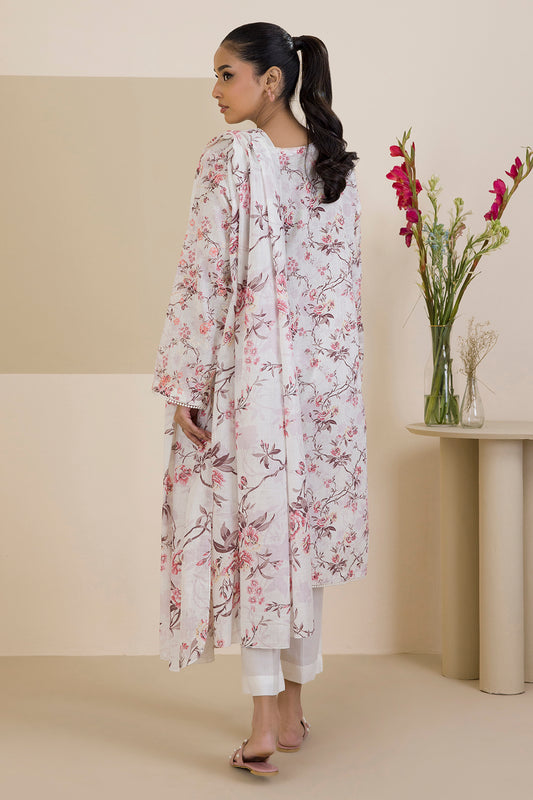 Embroidered Kurta Dupatta Trouser - 2058