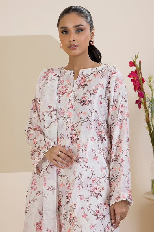 Embroidered Kurta Dupatta Trouser - 2058