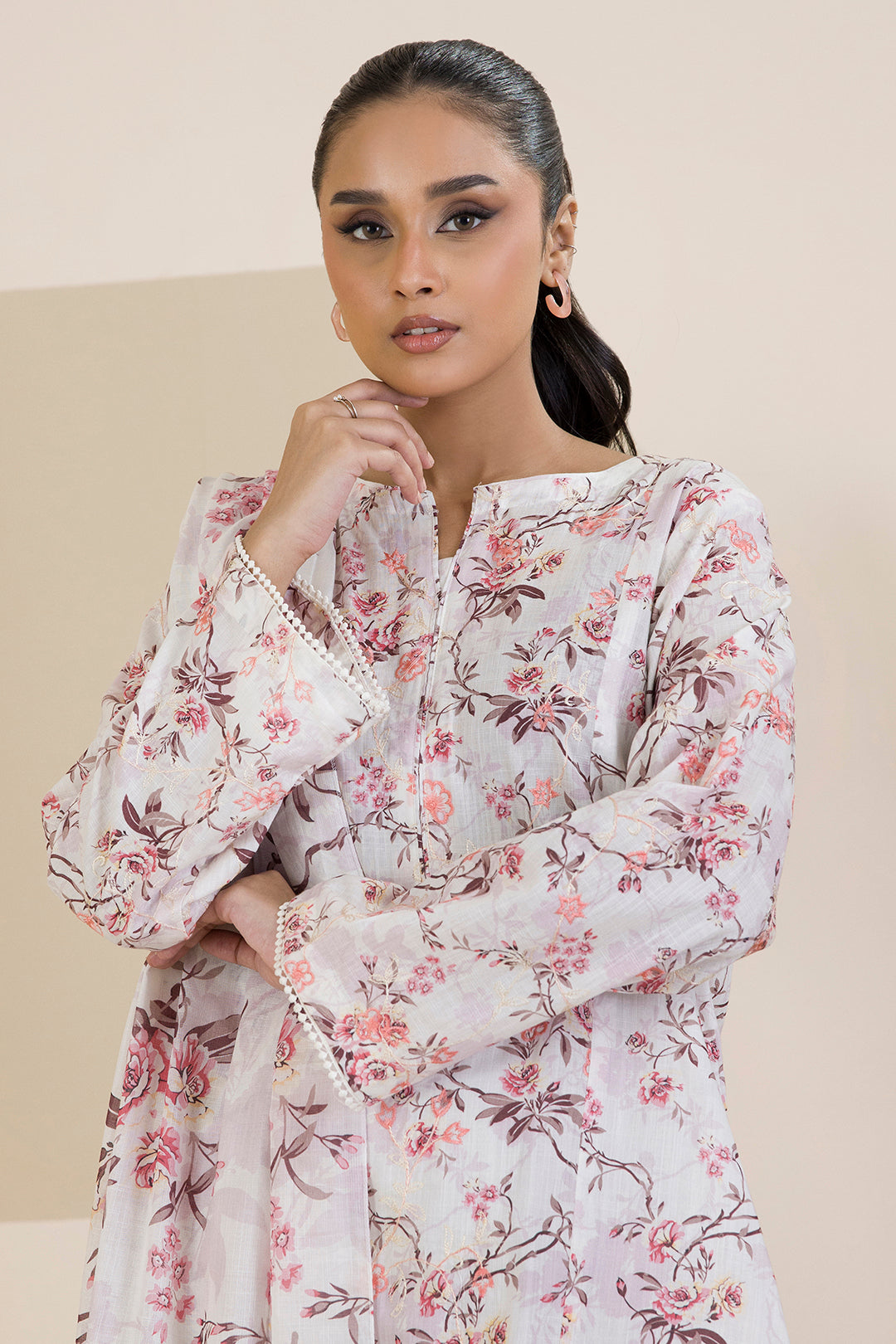 Embroidered Kurta Dupatta Trouser - 2058