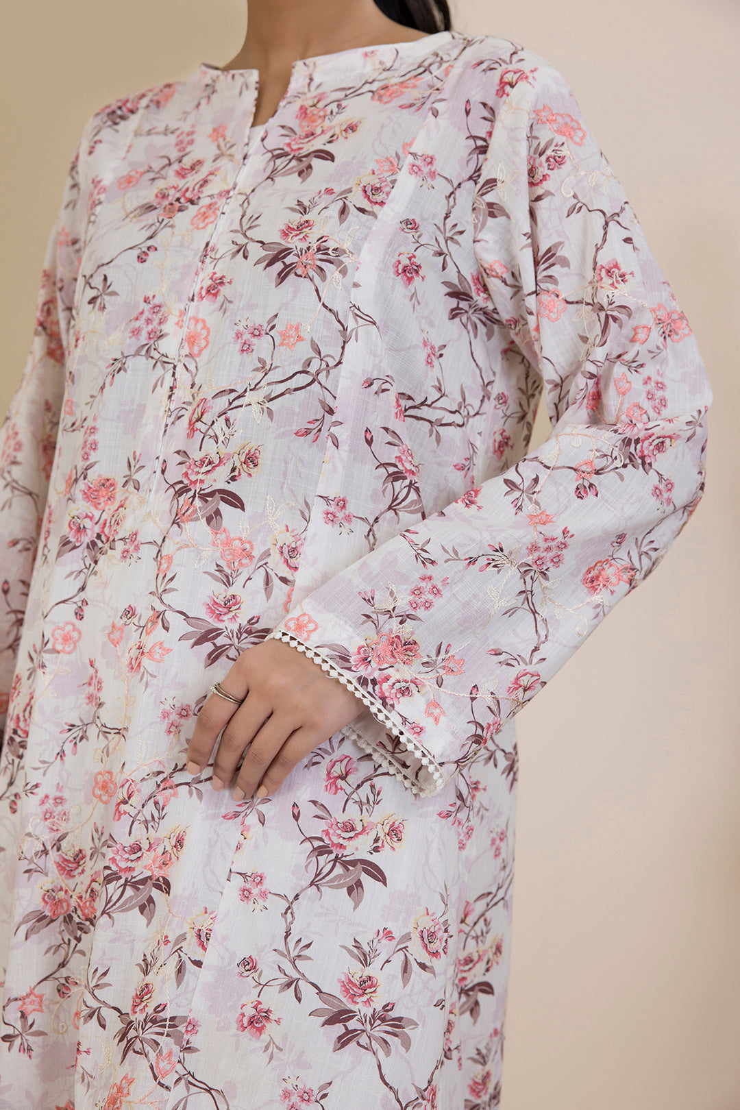 Embroidered Kurta Dupatta Trouser - 2058