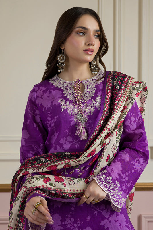 Embroidered Kurta Dupatta Trouser - 2059