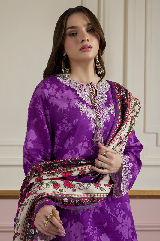 Embroidered Kurta Dupatta Trouser - 2059