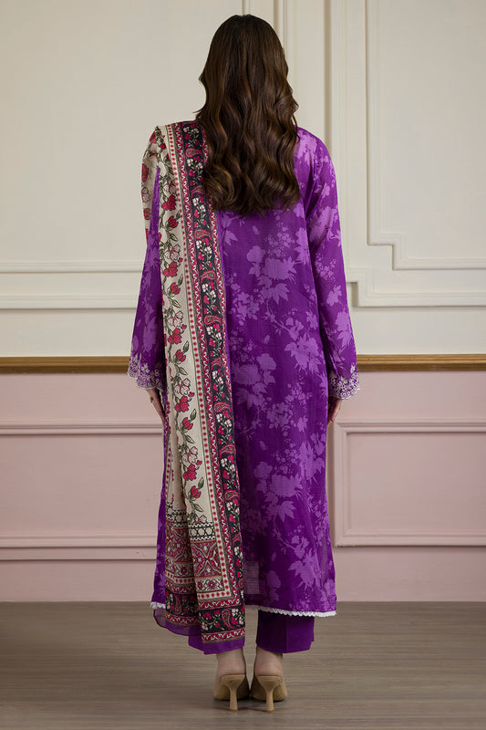 Embroidered Kurta Dupatta Trouser - 2059