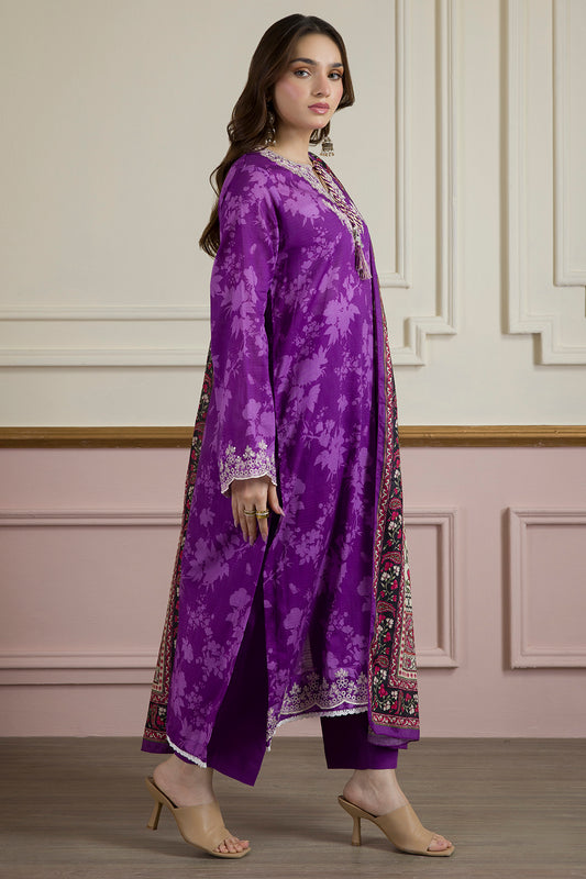 Embroidered Kurta Dupatta Trouser - 2059