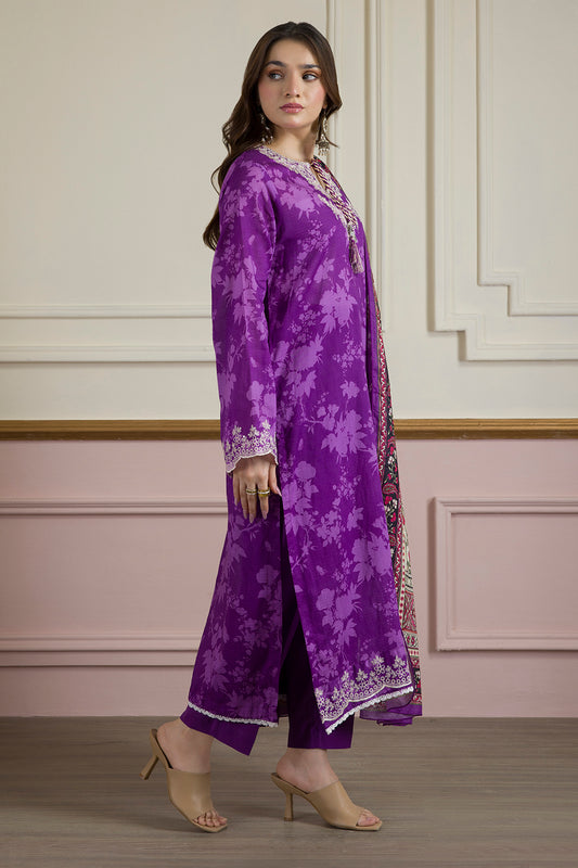 Embroidered Kurta Dupatta Trouser - 2059