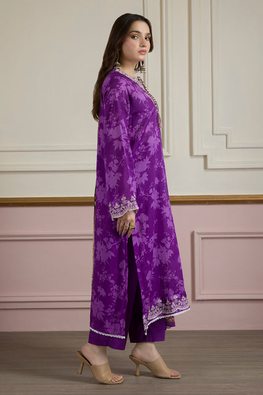 Embroidered Kurta Dupatta Trouser - 2059
