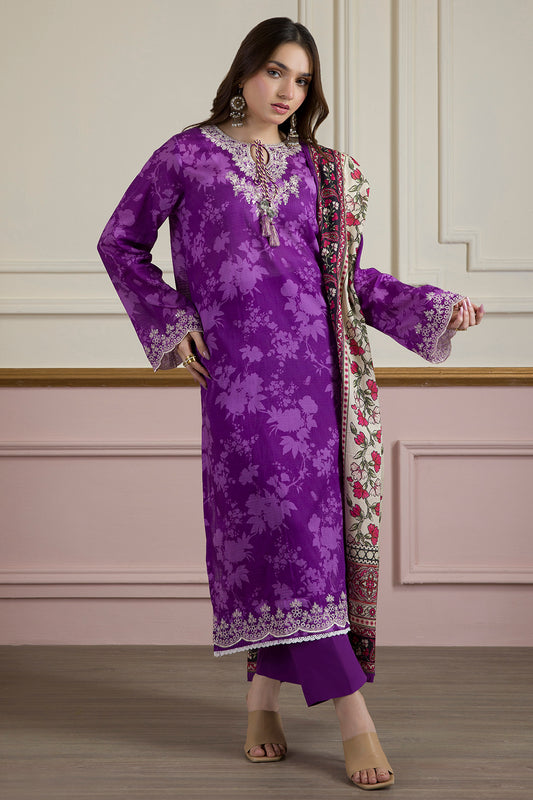Embroidered Kurta Dupatta Trouser - 2059