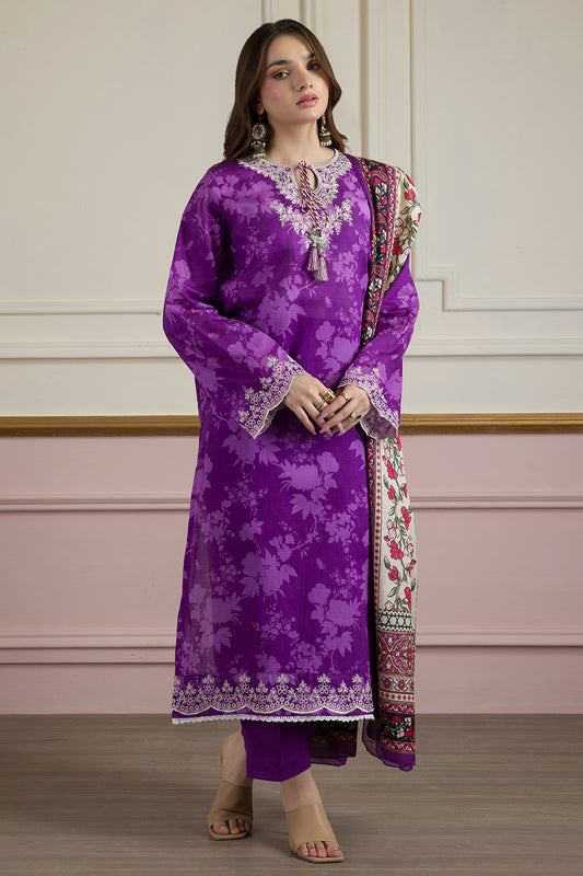 Embroidered Kurta Dupatta Trouser - 2059