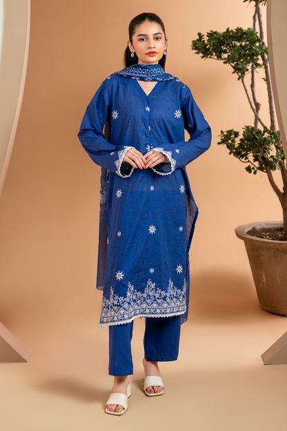Embroidered Kurta Dupatta Trouser - 2109