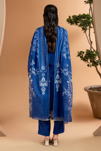 Embroidered Kurta Dupatta Trouser - 2109