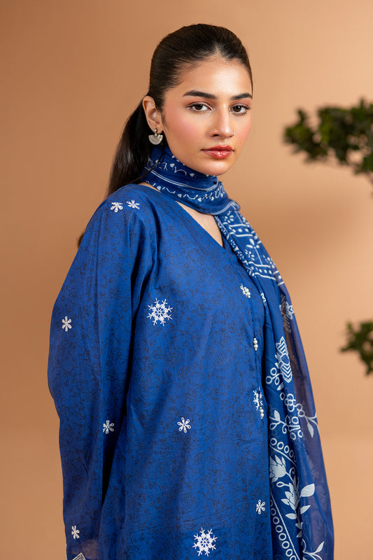 Embroidered Kurta Dupatta Trouser - 2109