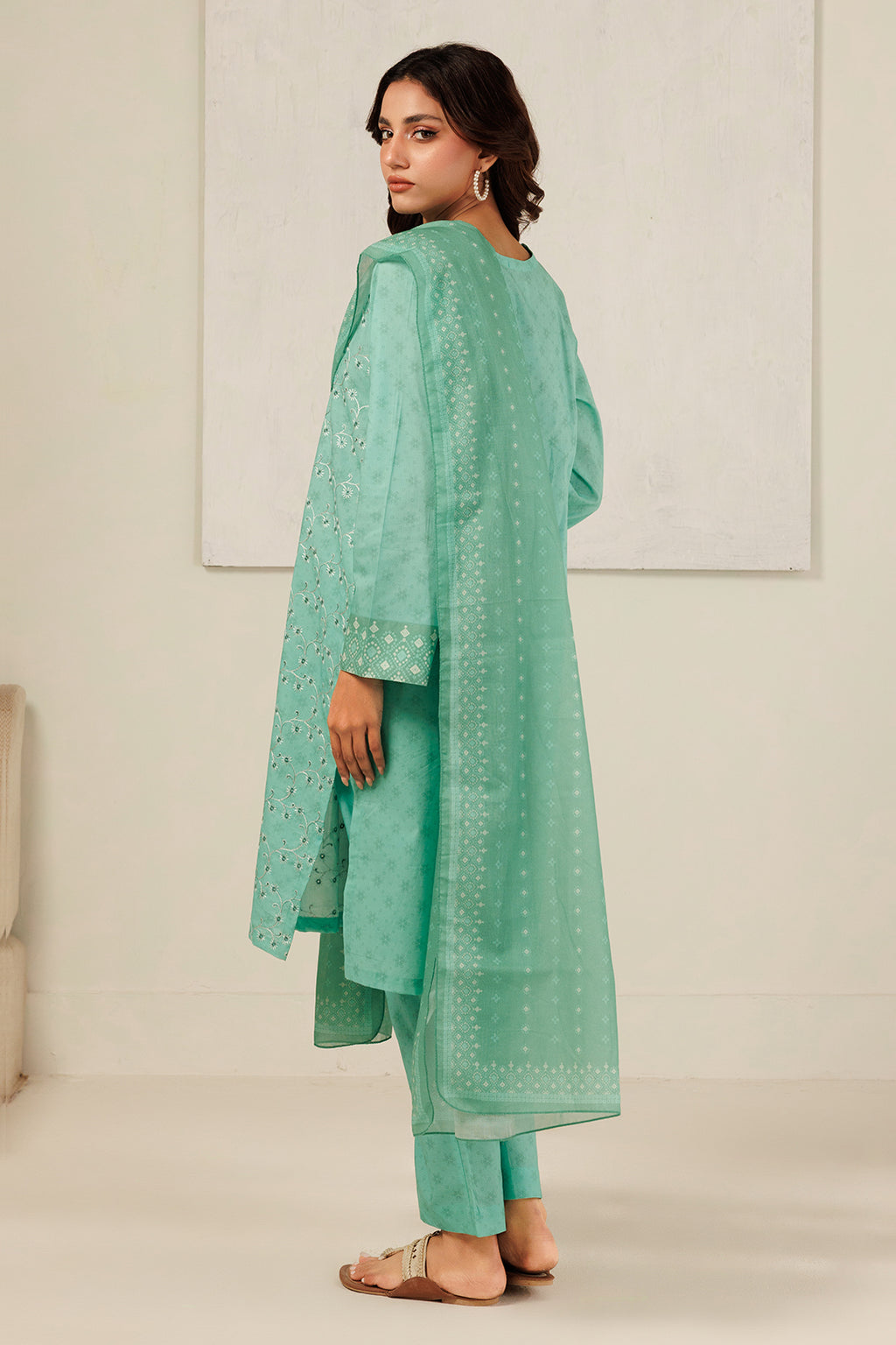 Embroidered Kurta Dupatta Trouser - 2111