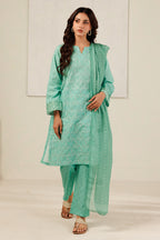Embroidered Kurta Dupatta Trouser - 2111