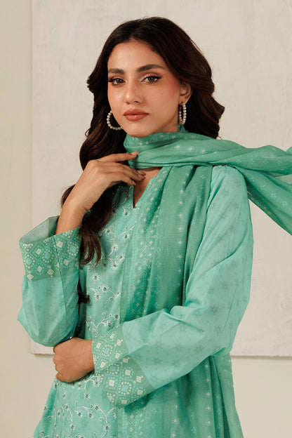 Embroidered Kurta Dupatta Trouser - 2111