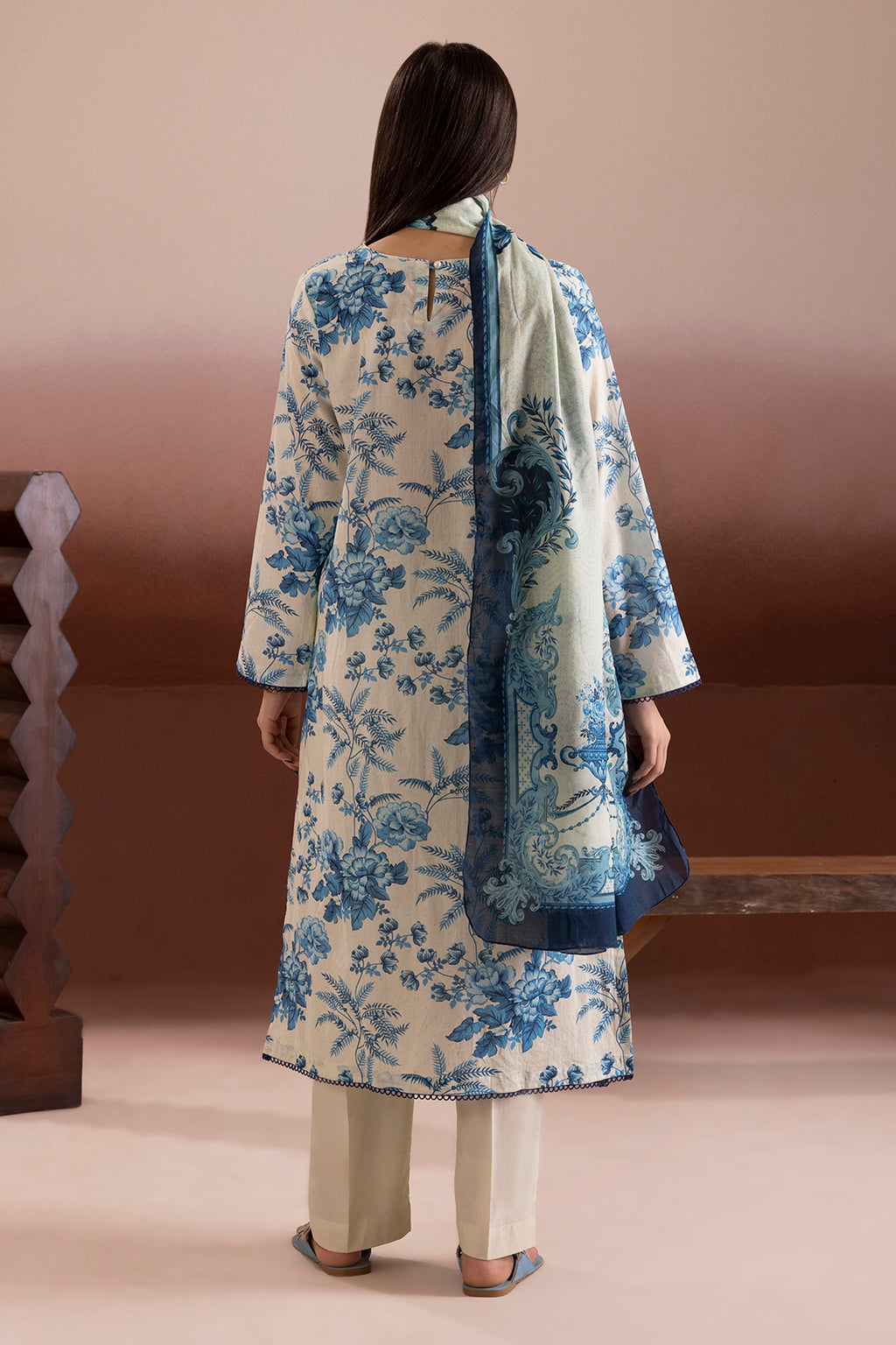 Embroidered Kurta Dupatta Trouser - 2112