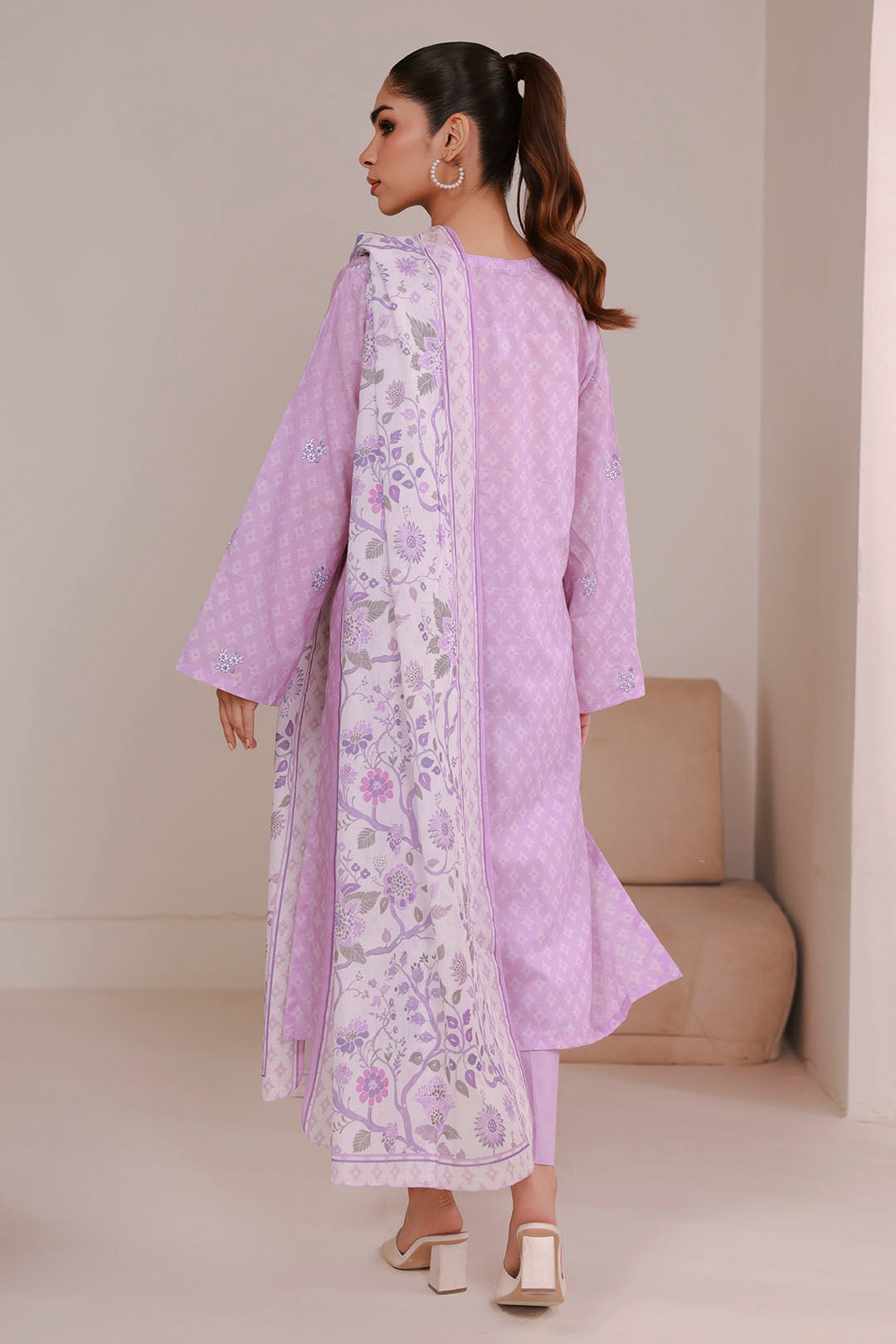Embroidered Kurta Dupatta Trouser - 2139