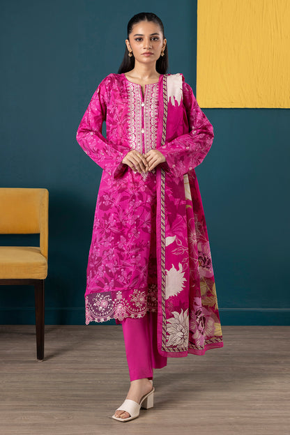 Embroidered Kurta Dupatta Trouser - 2140