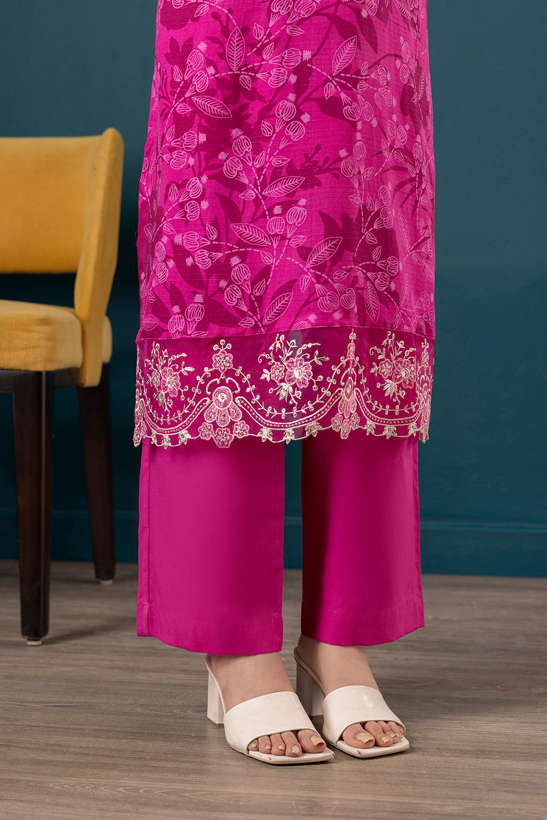 Embroidered Kurta Dupatta Trouser - 2140