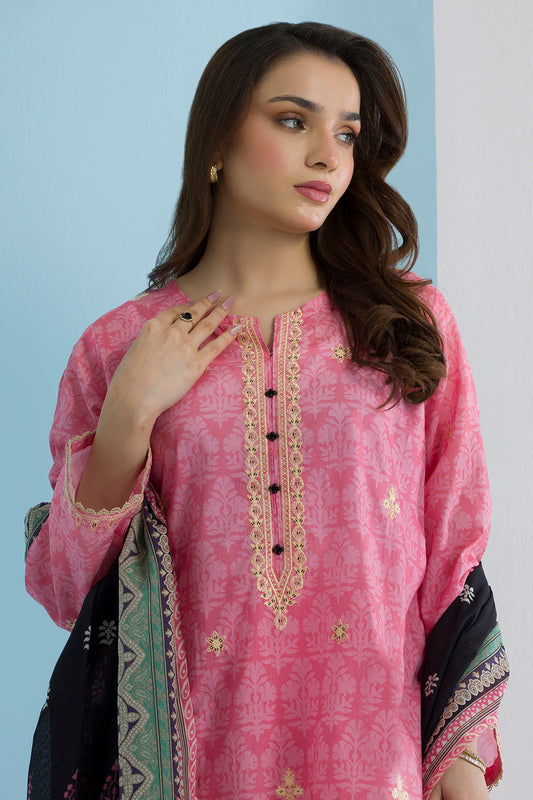 Embroidered Kurta Dupatta Trouser - 2198