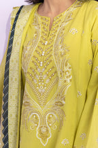 Embroidered Kurta Dupatta Trouser - 2203