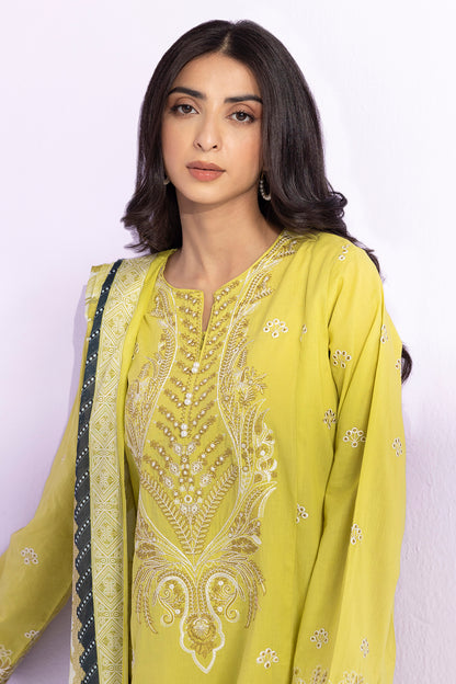 Embroidered Kurta Dupatta Trouser - 2203