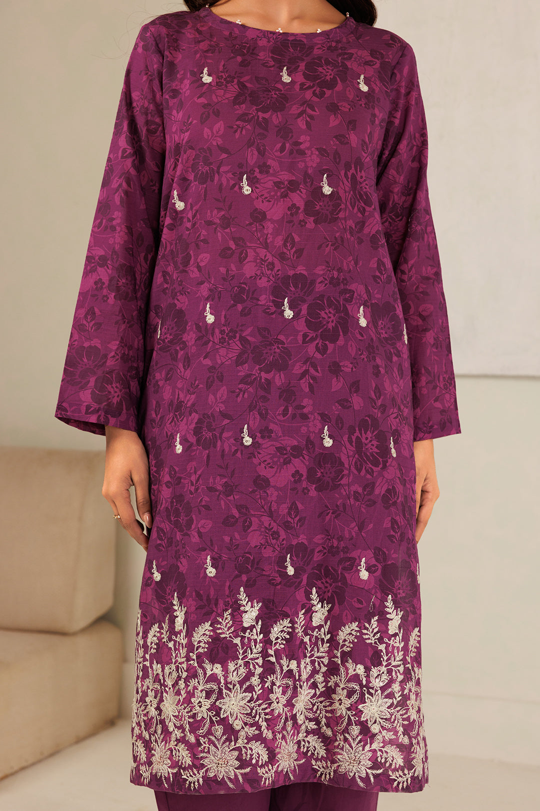 Embroidered Kurta Dupatta Trouser - 2261