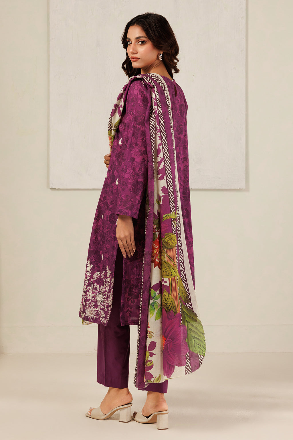 Embroidered Kurta Dupatta Trouser - 2261