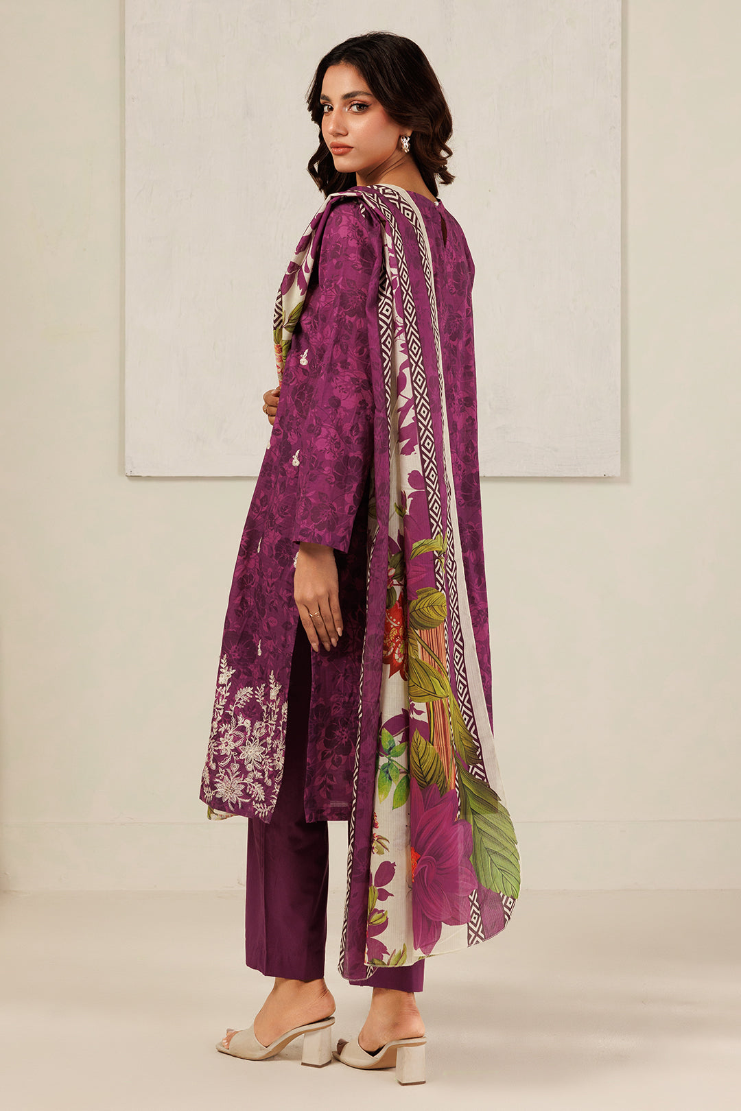 Embroidered Kurta Dupatta Trouser - 2261