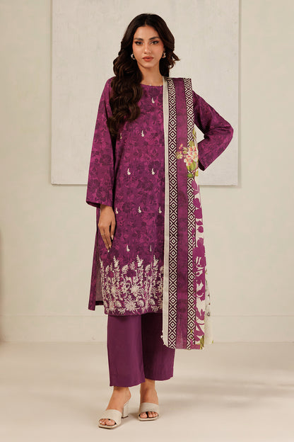 Embroidered Kurta Dupatta Trouser - 2261
