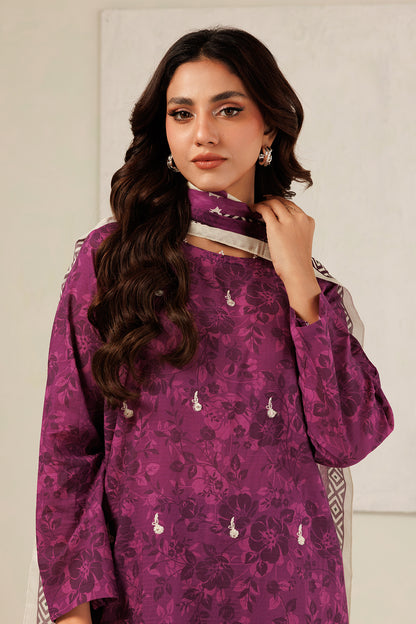 Embroidered Kurta Dupatta Trouser - 2261