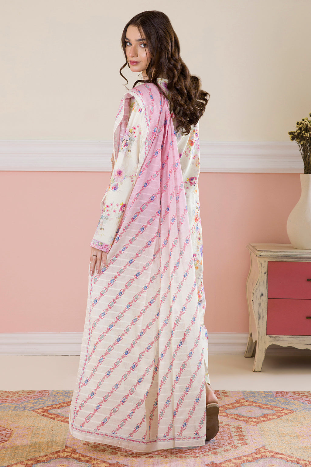 Embroidered Kurta Dupatta Trouser - 2262