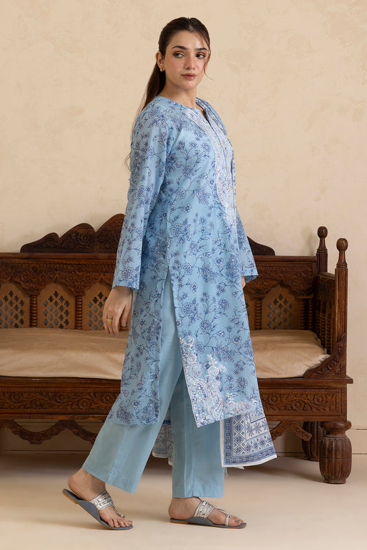 Embroidered Kurta Dupatta Trouser - 2265