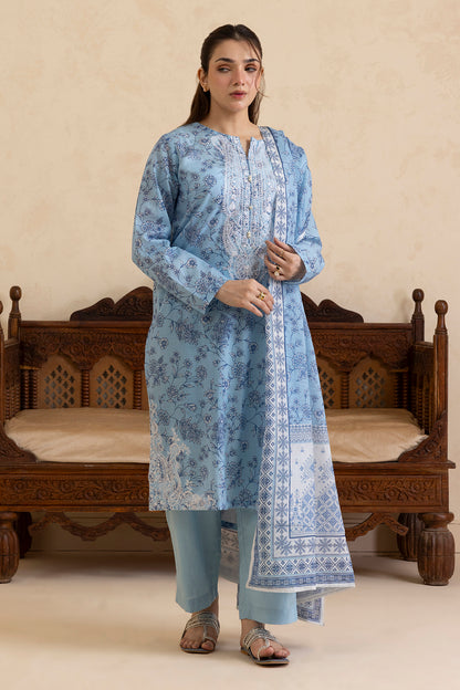 Embroidered Kurta Dupatta Trouser - 2265
