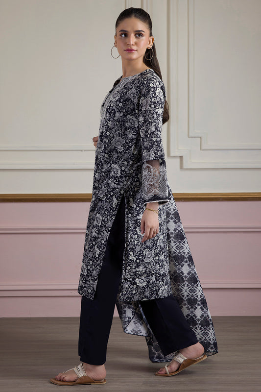 Embroidered Kurta Dupatta Trouser - 2313