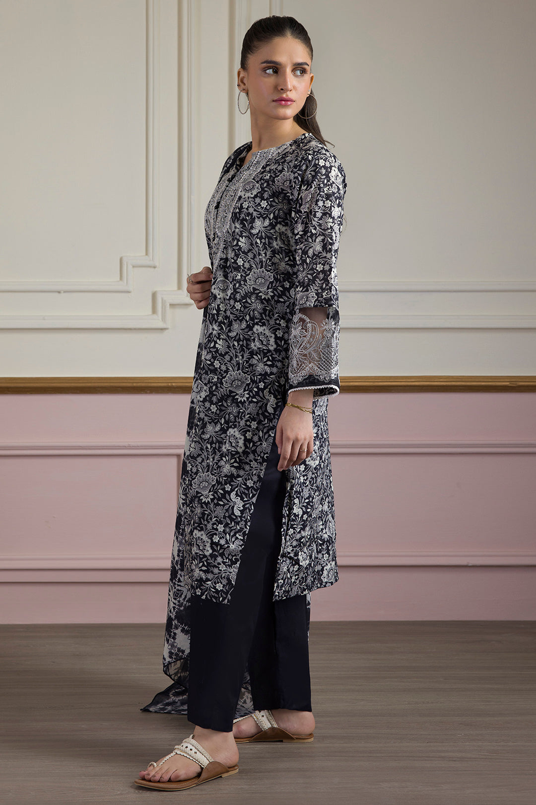 Embroidered Kurta Dupatta Trouser - 2313