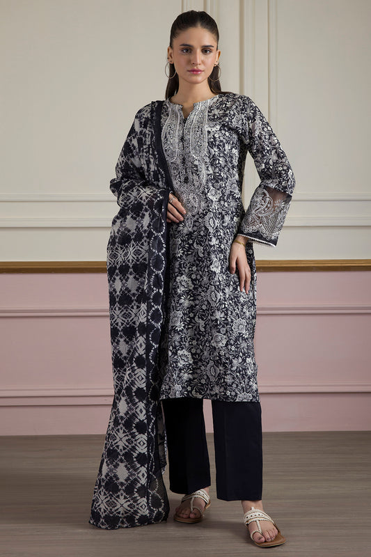 Embroidered Kurta Dupatta Trouser - 2313