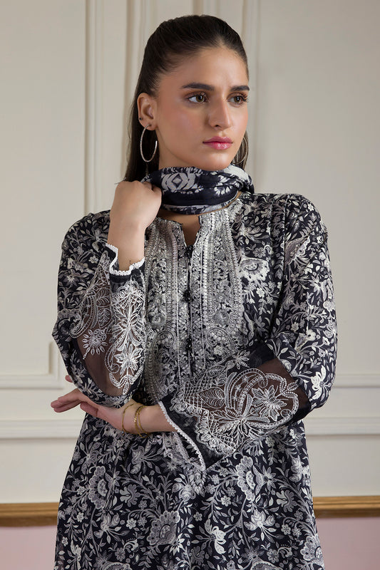 Embroidered Kurta Dupatta Trouser - 2313