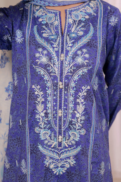 Embroidered Kurta Dupatta Trouser - 2315